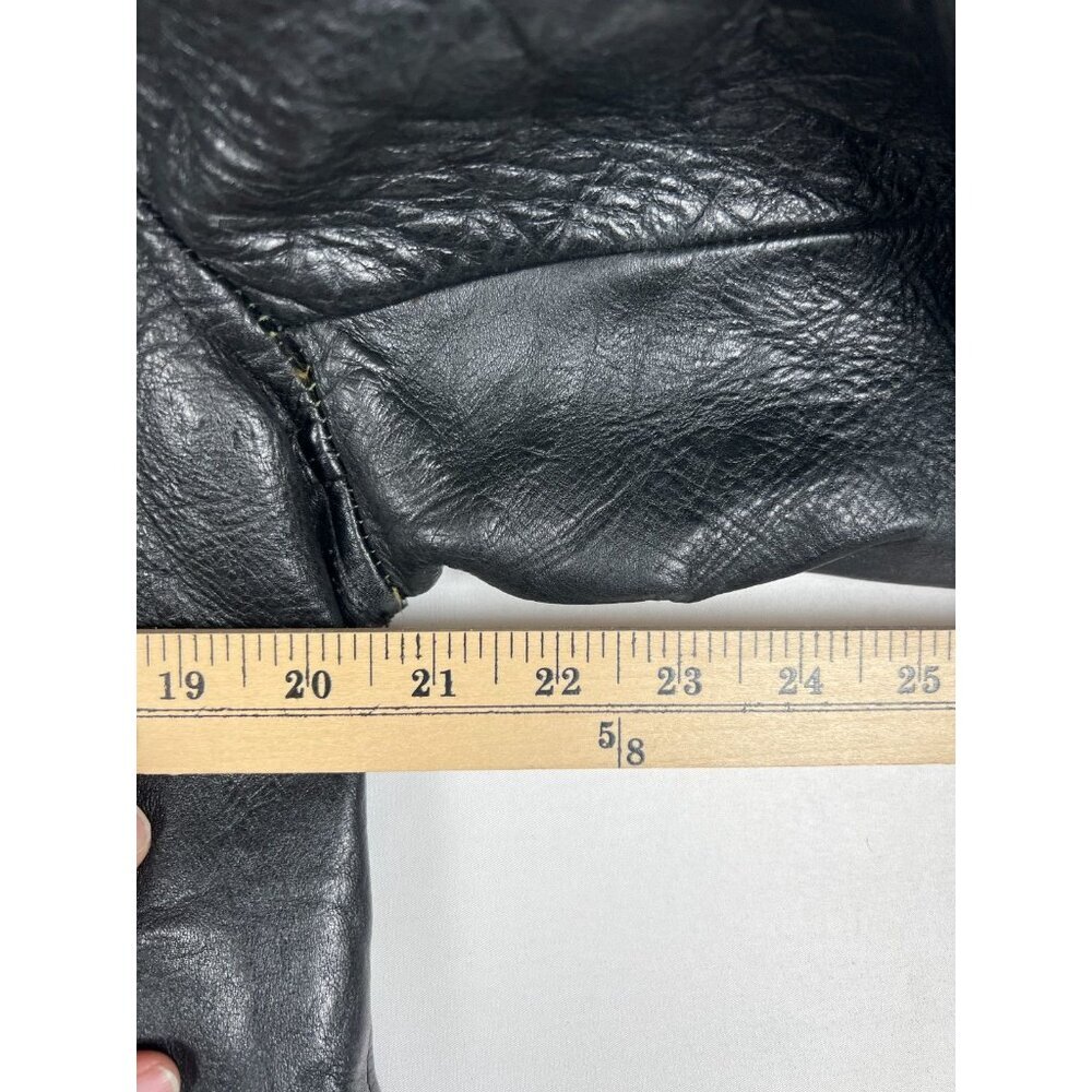 Borman Sports Bormcolt Men’s XL Vintage 50s Black Leather Bomber Jacket - Picture 13 of 15